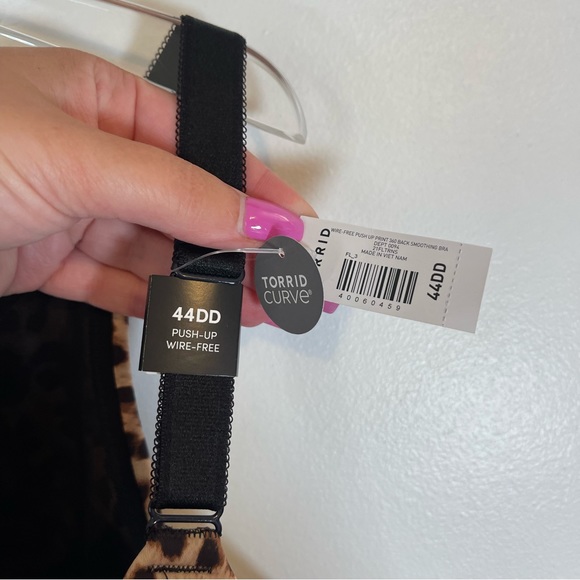 NWT Torrid WIRE-FREE PUSH UP PRINT 360 BACK SMOOTHING BRA Cheetah Size 44DD - Picture 9 of 10